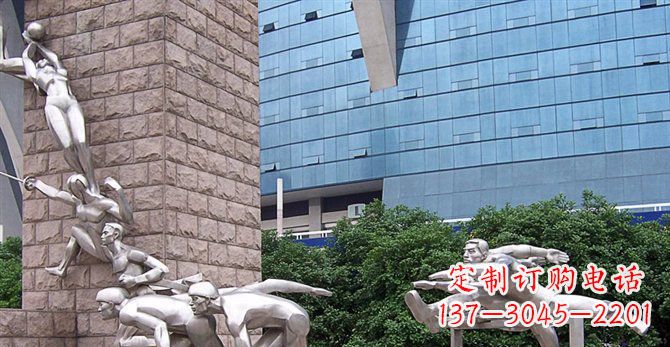 金华不锈钢运动员人物雕塑