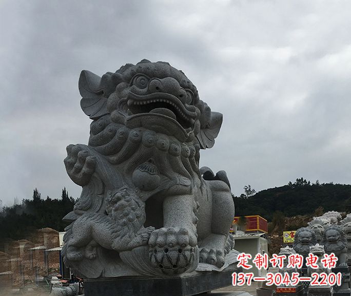 金华南方狮子石雕,让街边景观更加美观