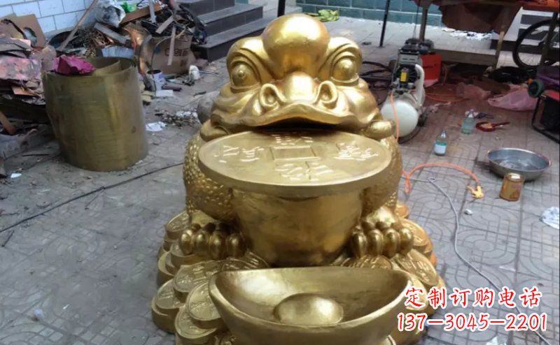 金华铜质金蟾招财动物雕塑