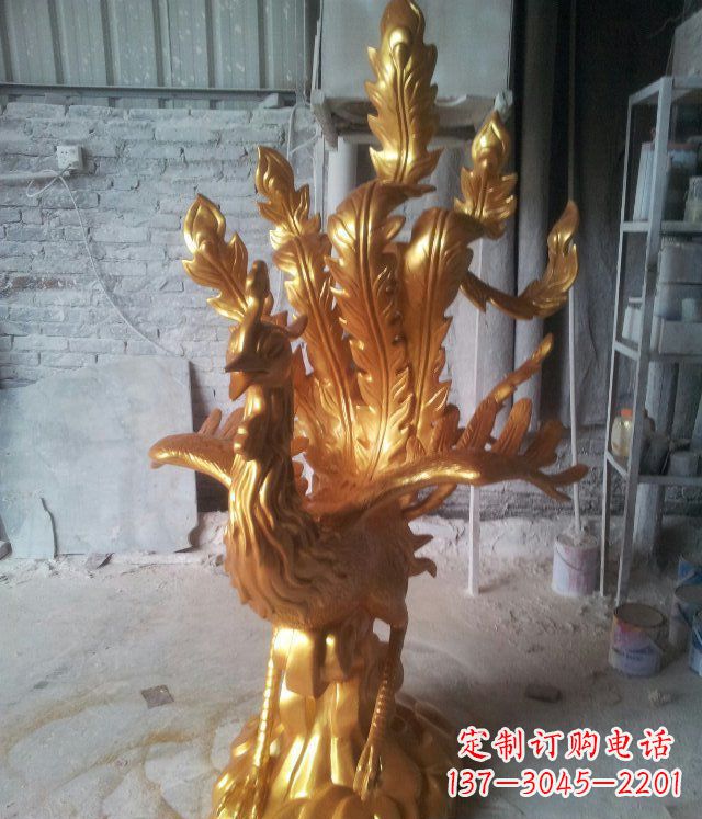 金华金凤凰玻璃钢仿铜动物雕塑
