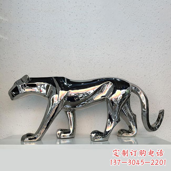 金华杰出的不锈钢金钱豹雕塑