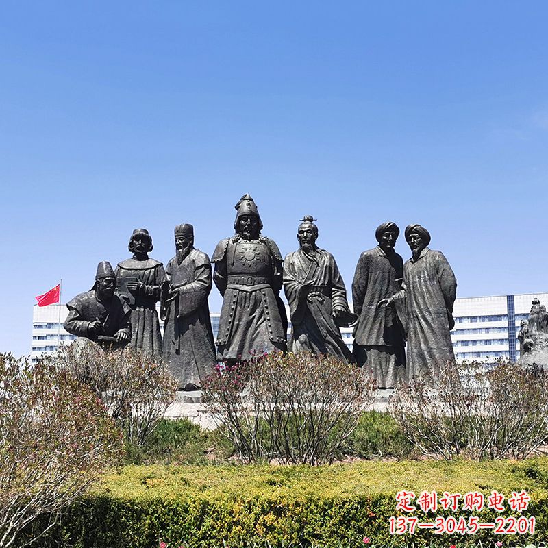金华完美再现成吉思汗的青铜雕塑