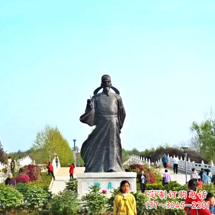 金华精美颜真卿铜雕塑像