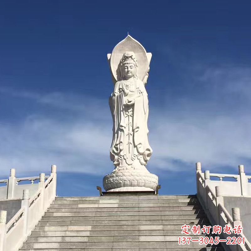 金华专业定制三面观音石雕景观雕塑