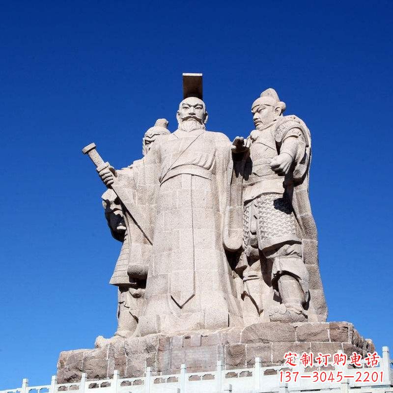 金华精美绝伦的汉武帝刘彻大型石雕景观雕塑
