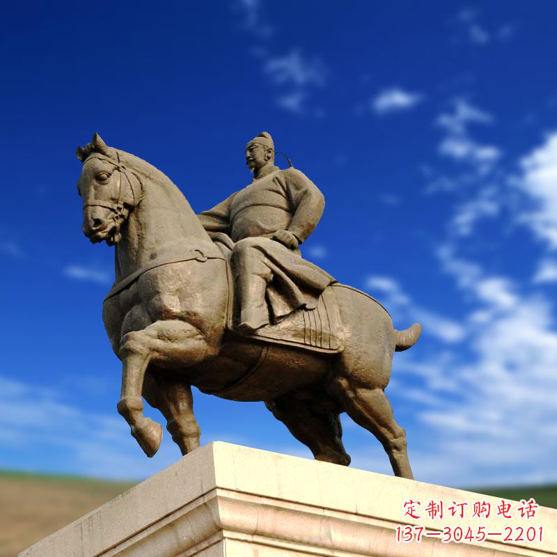 金华领雕塑正大光明:李世民骑马景观雕塑