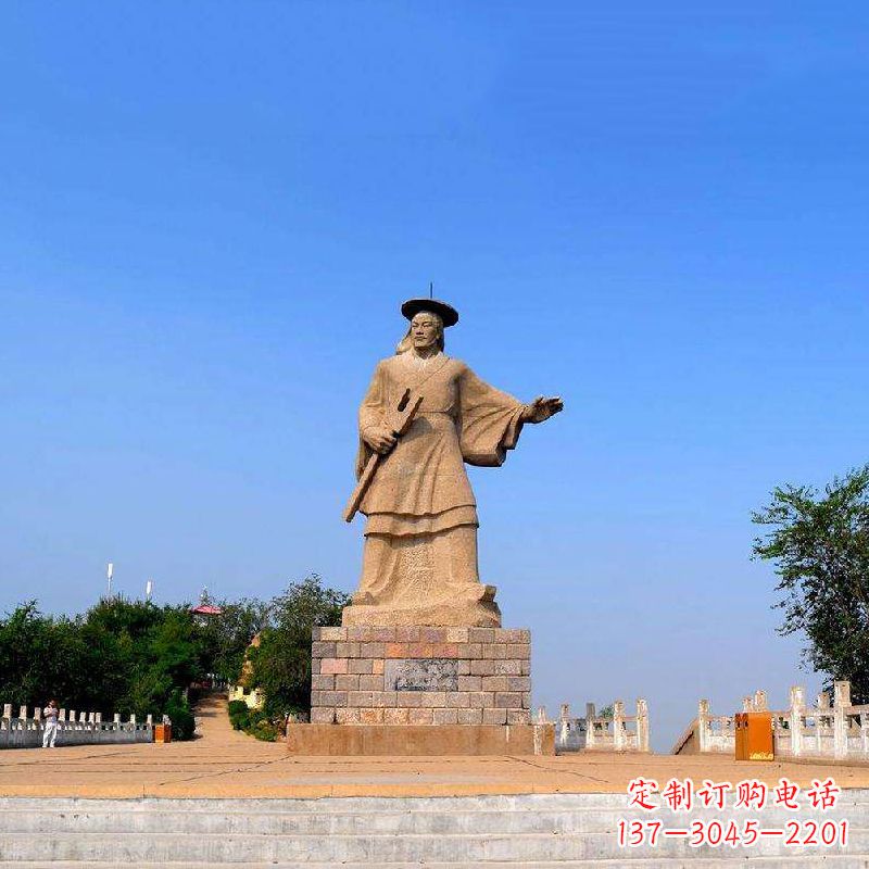 金华领雕塑追踪历史英雄,精美大禹石雕像