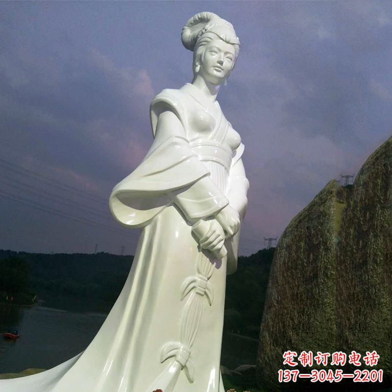 金华传承美丽传说——西施汉白玉石雕像