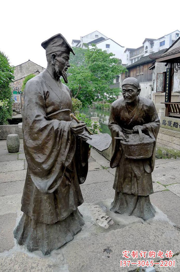 金华经典雕塑:王羲之情景小品
