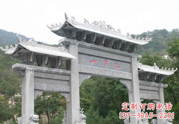 金华三门仿古牌坊石雕,精美绝伦