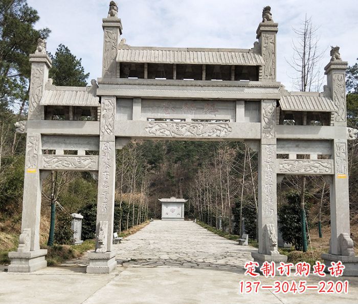 金华中领雕塑定制牌坊石雕