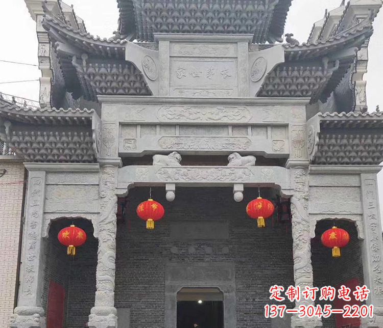 金华中领雕塑:专业定制牌坊石雕
