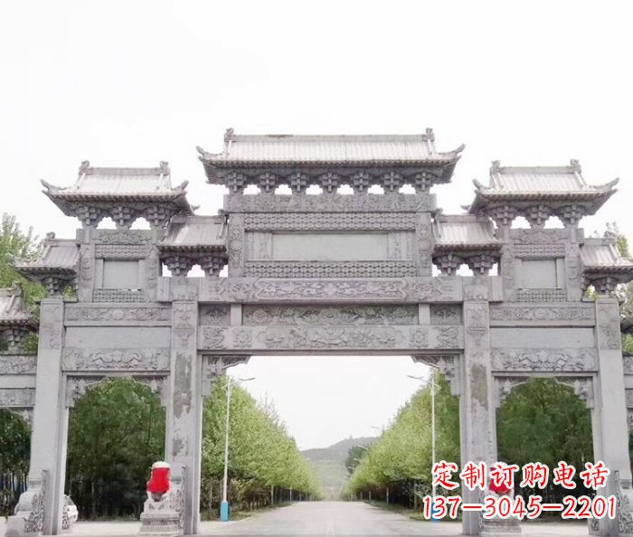金华三门石雕牌坊，独具特色的地标雕塑