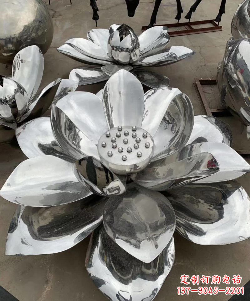 金华精美不锈钢荷花雕塑,点亮你的家园