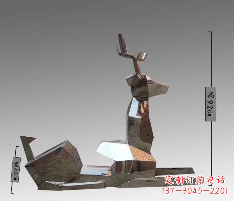 金华中领雕塑为您带来一款全新的不锈钢梅花鹿雕…