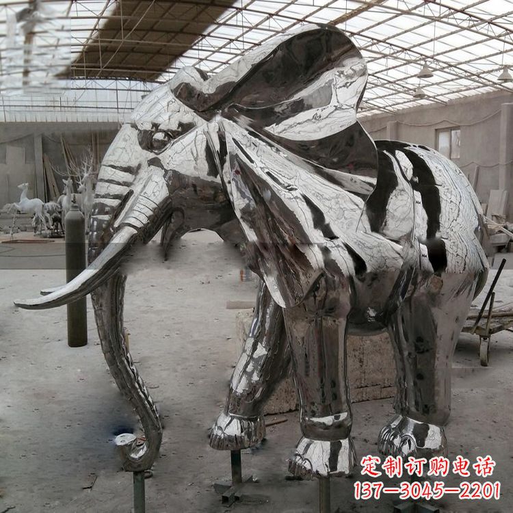 金华中领雕塑推出一款全新的大象雕塑,表面采用…