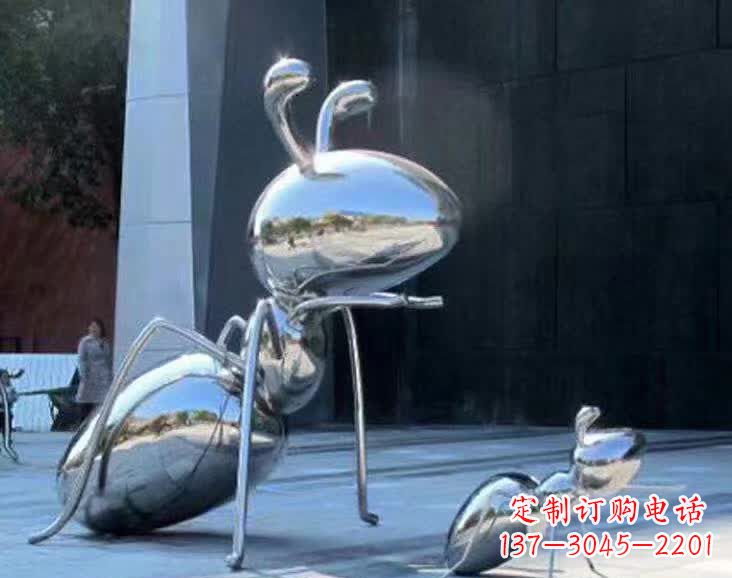 金华镜面抛光不锈钢蚂蚁雕塑