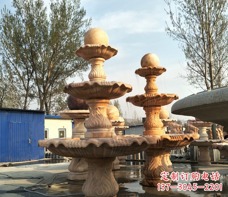 金华九龙戏珠石雕喷泉