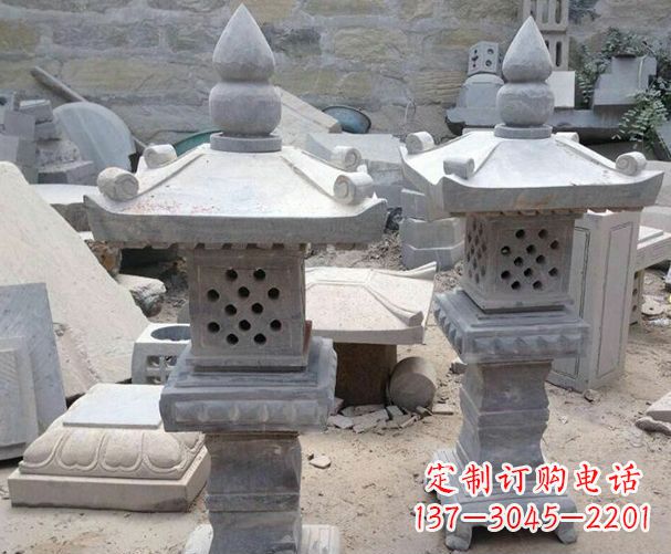 金华酒店景观镂空石灯石雕