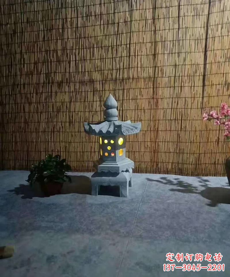金华专业设计、制作酒店石灯雕塑