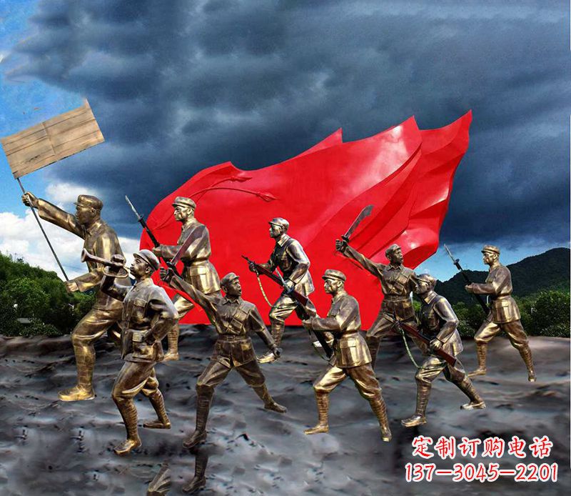 金华纪念伟大革命先烈的红军雕塑