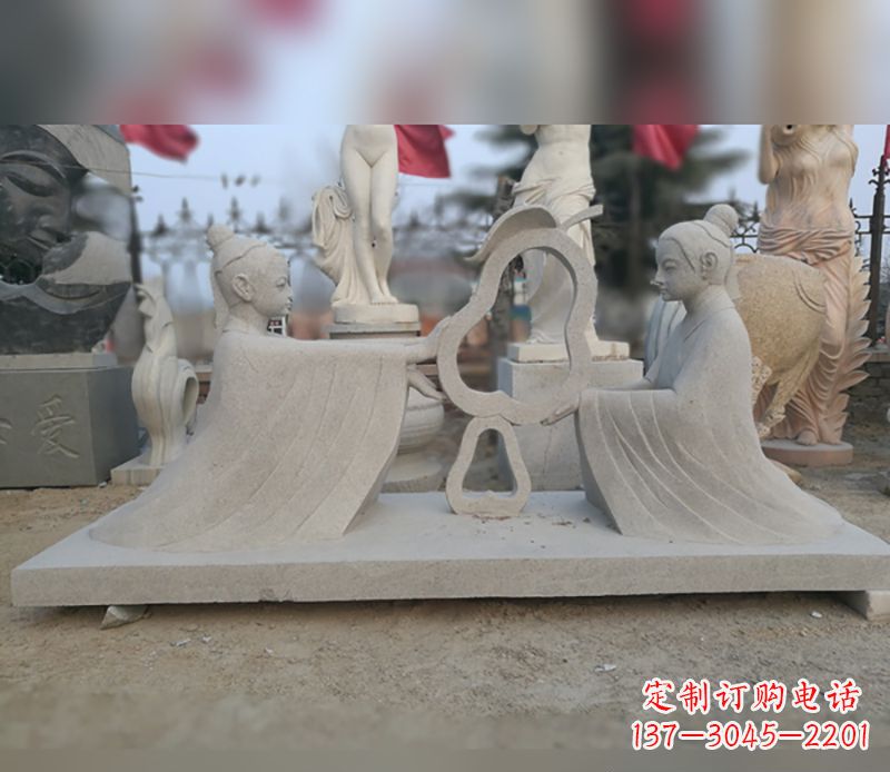 金华孔融让梨石雕