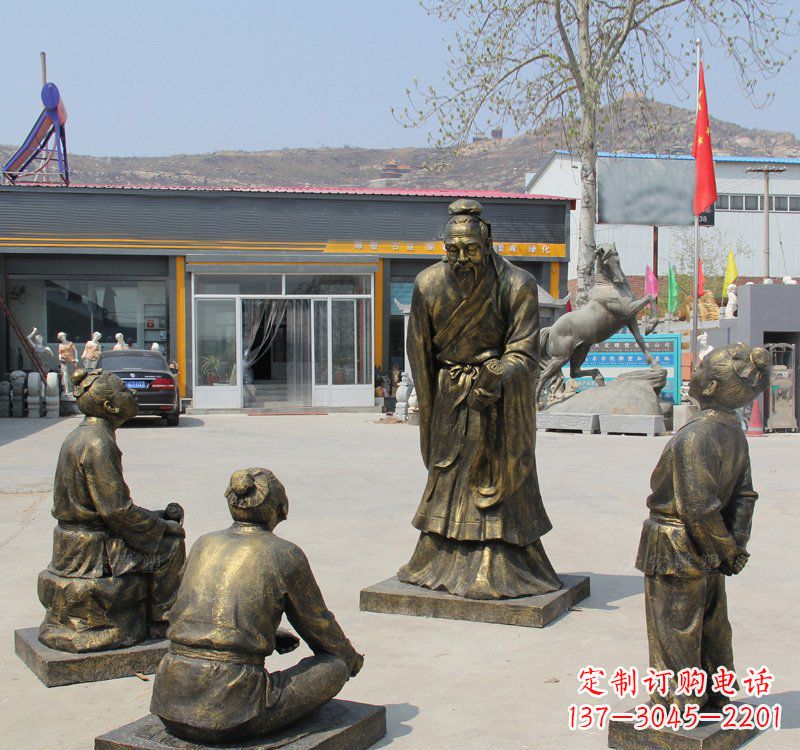 金华经典孔子雕塑,悠久文化传承