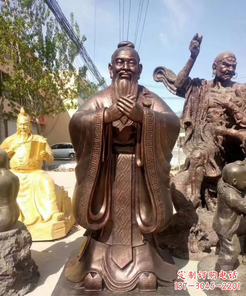 金华尊贵的孔子铜雕赞赏孔子的传世之作