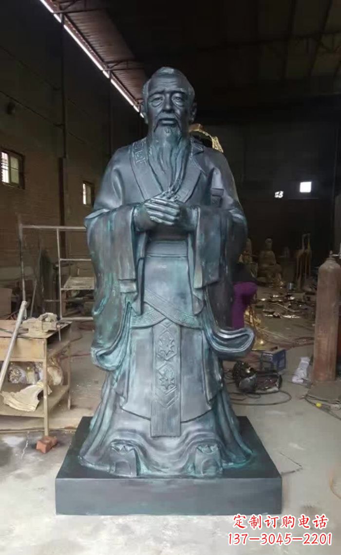 金华中领雕塑的孔子青铜雕塑