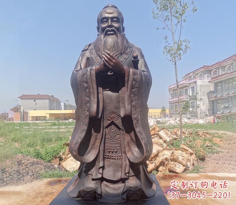 金华拥有历史传承的孔子铜雕