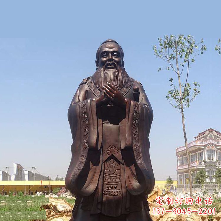 金华孔子铜雕塑