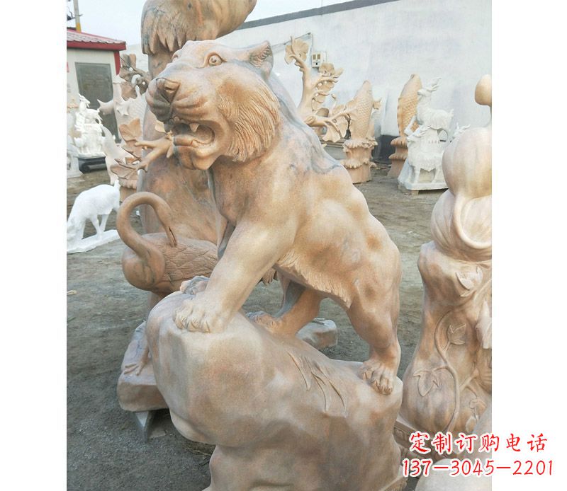 金华高端石雕老虎,让你的公园里更加精彩