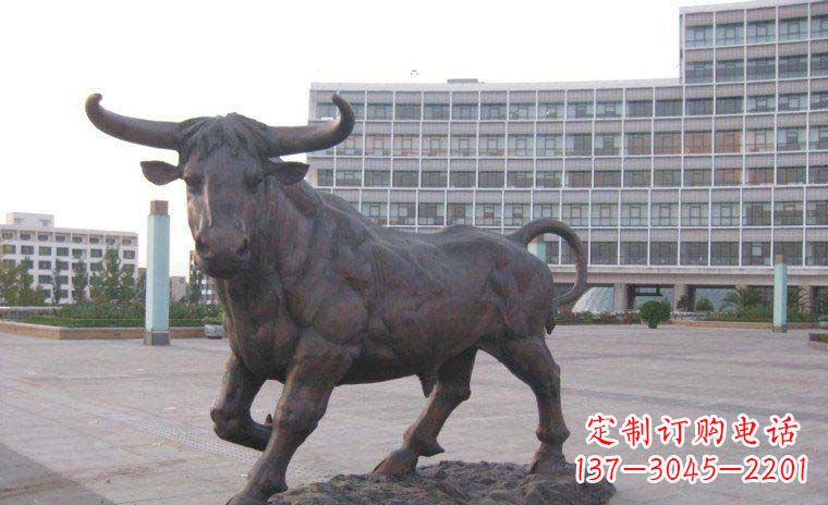 金华老牛动物广场铜雕，专业定制精美动物雕塑