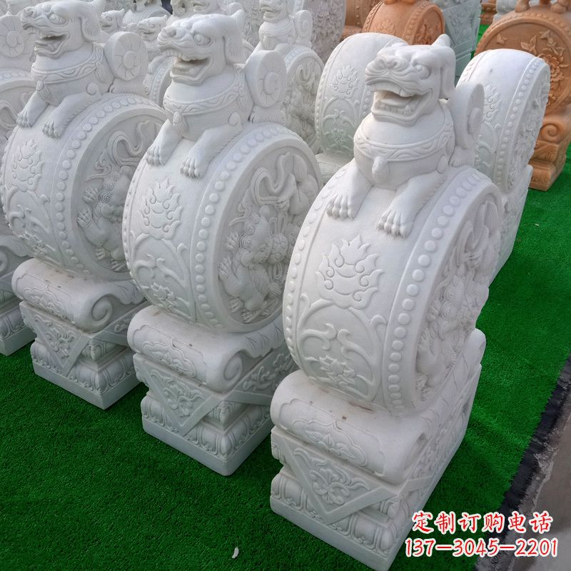 金华老石雕门墩虎