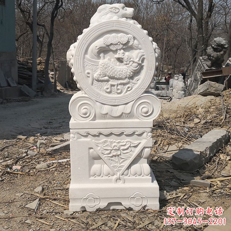 金华老石狮子门墩雕塑,打造与众不同的定制雕塑