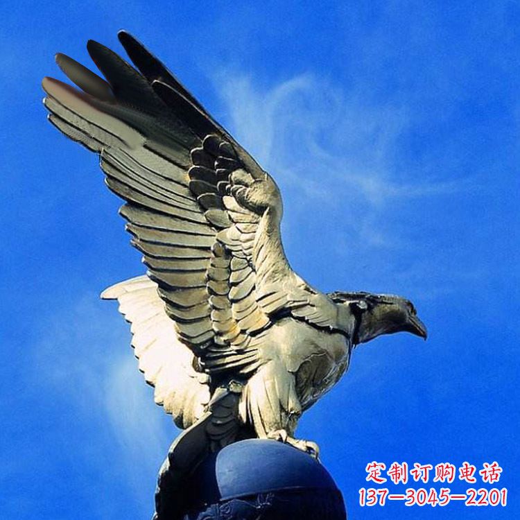 金华老鹰玻璃钢仿铜雕塑