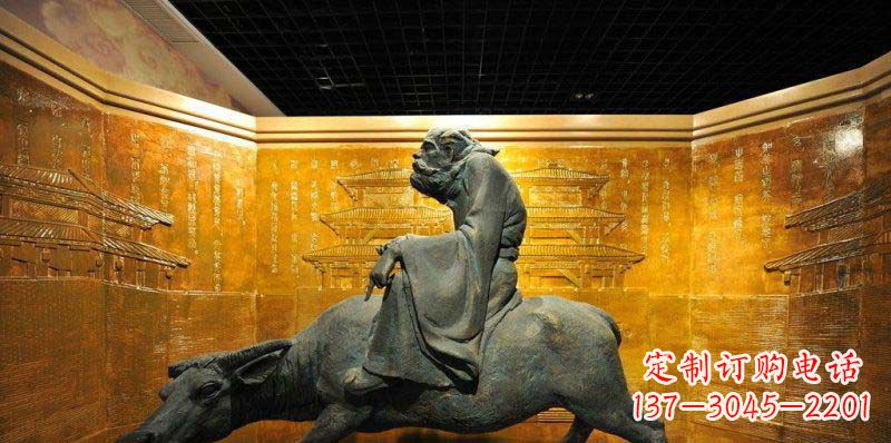 金华精美老子骑牛铜雕，领略古代文化魅力