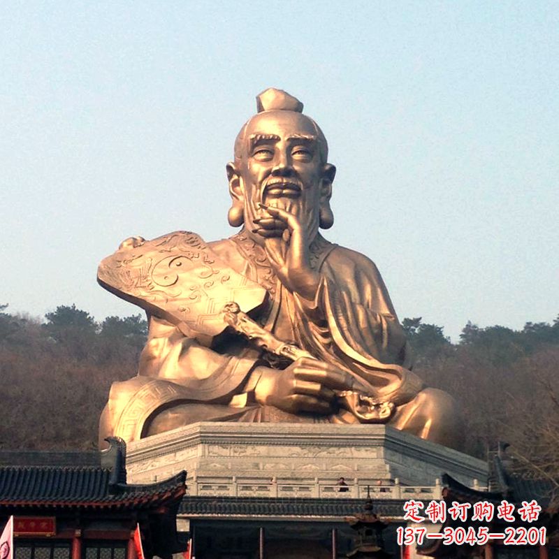 金华真谛雕塑·老子铜雕像,传承中国文化