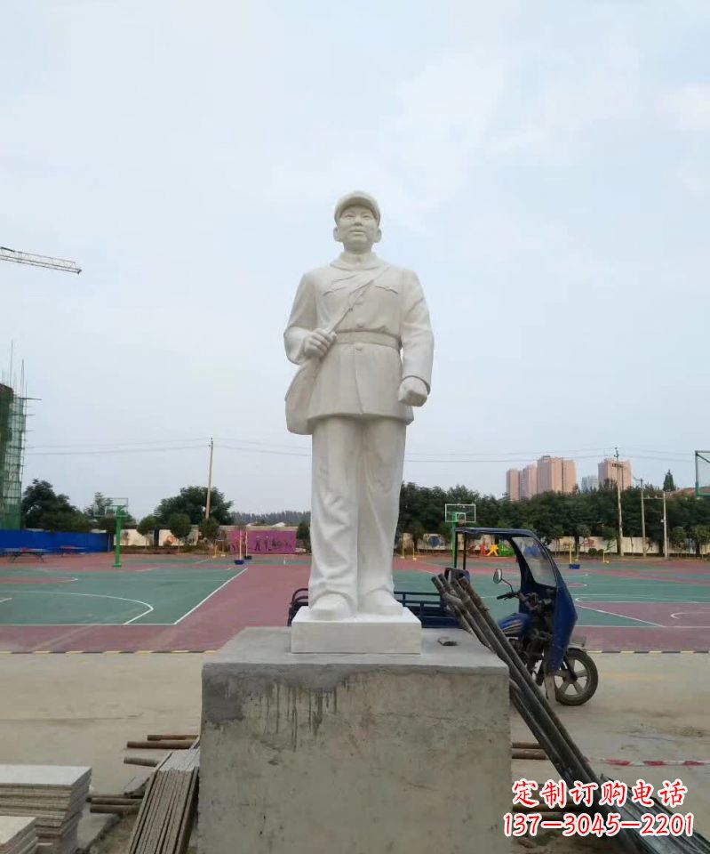 金华精美雷锋石雕,纪念伟大的民族英雄