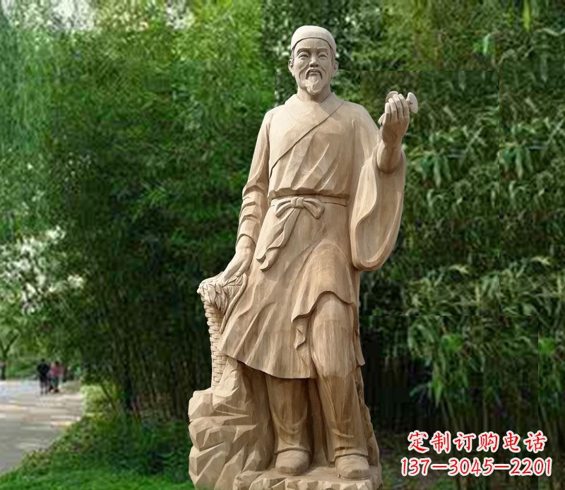 金华精美雕塑——李时珍大理石雕塑
