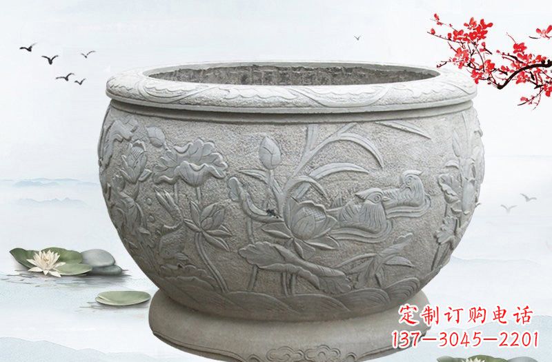 金华艺术精美的水缸雕塑