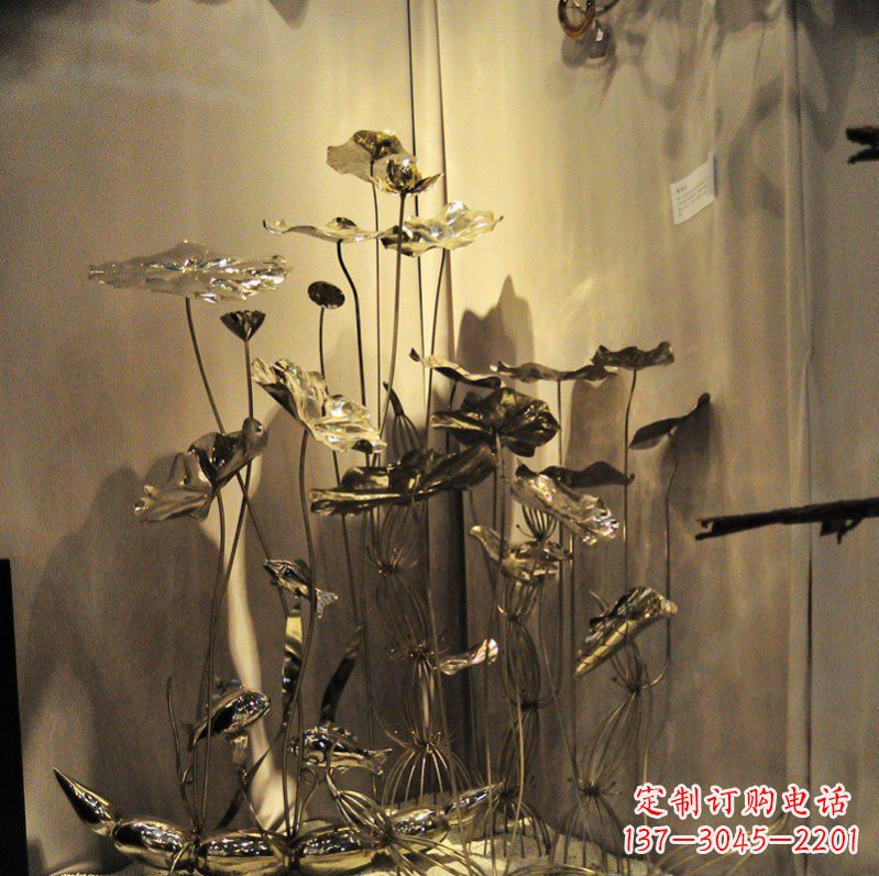 金华莲花和藕公园不锈钢雕塑