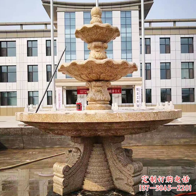 金华莲花喷泉石雕