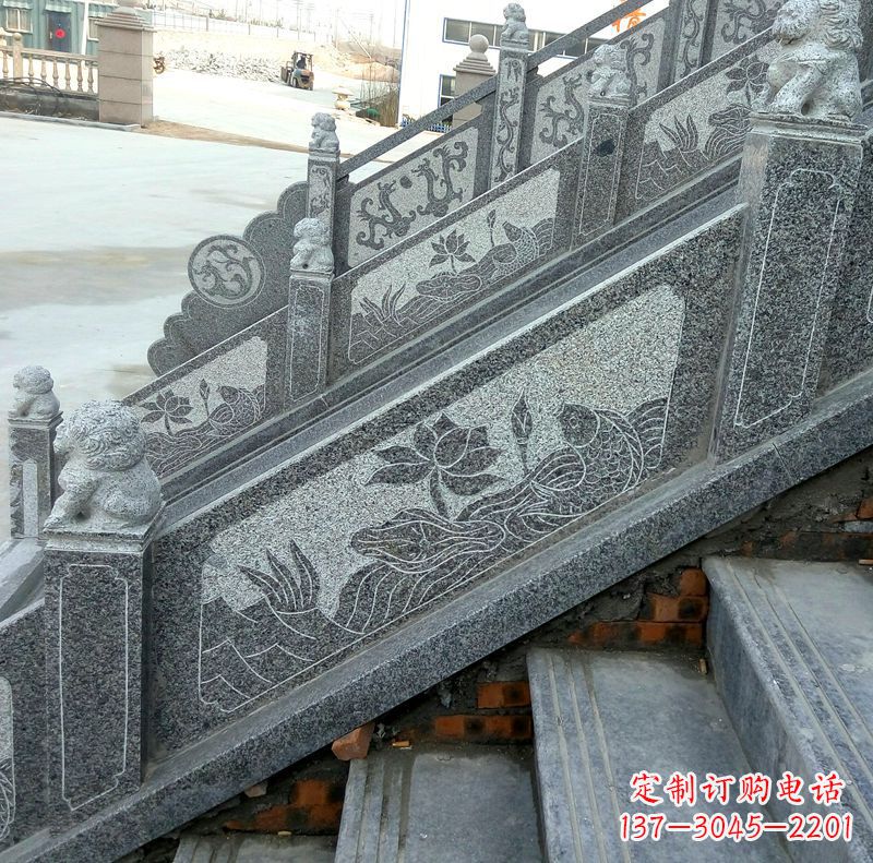 金华莲花青石栏板雕塑