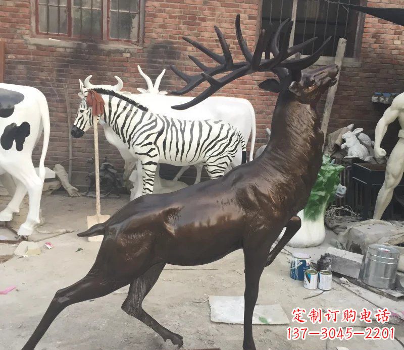 金华羚羊公园动物铜雕,欣赏自然之美
