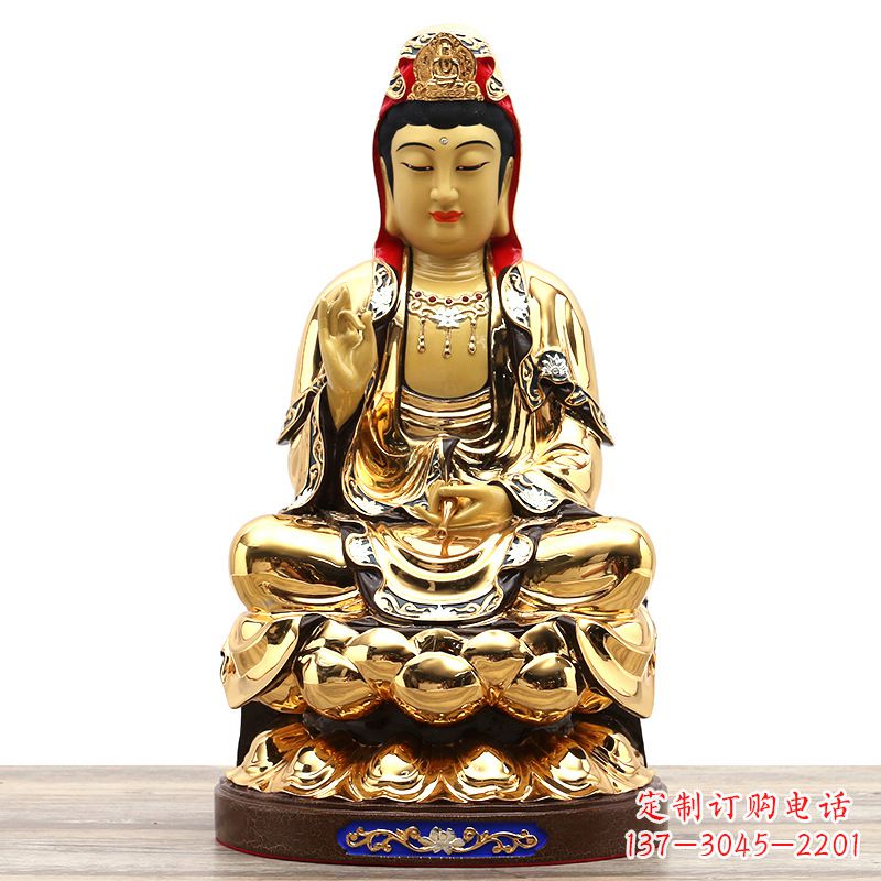 金华荣耀观世音,精巧纯铜雕塑