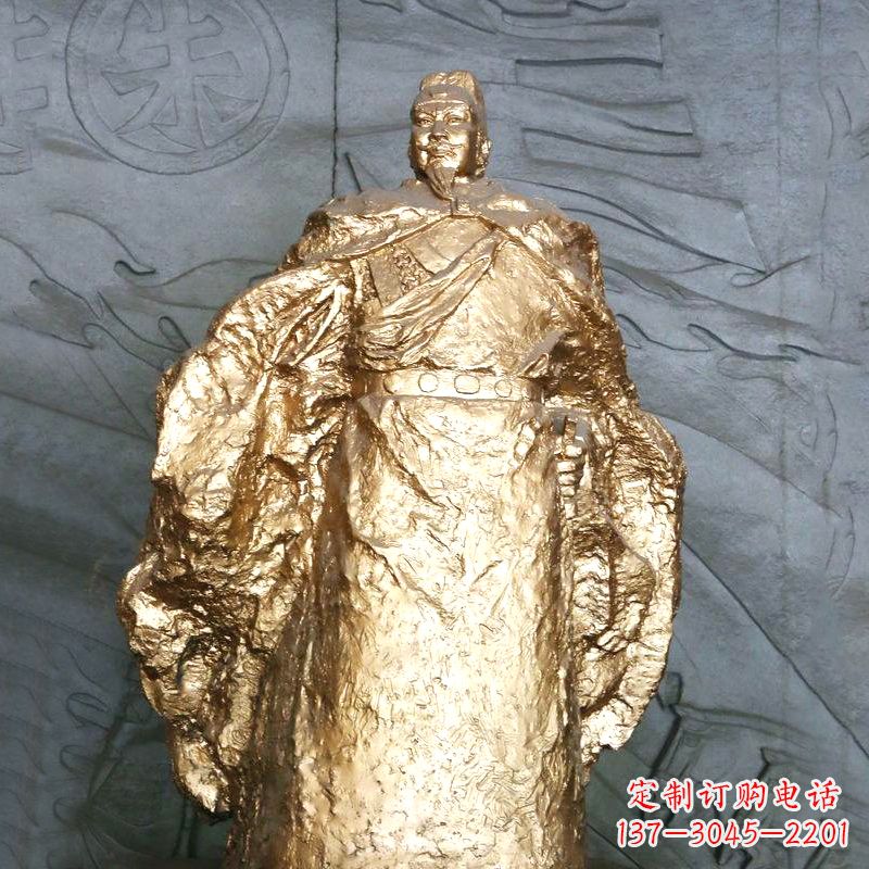 金华鎏金明太祖雕像,精美历史纪念品