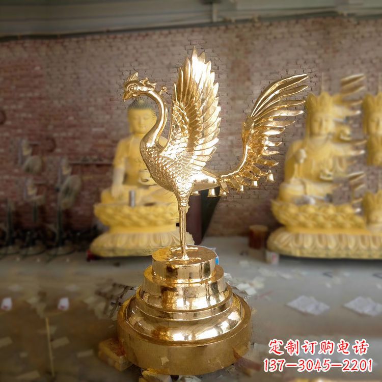 金华丰富神秘的朱雀铜雕摆件
