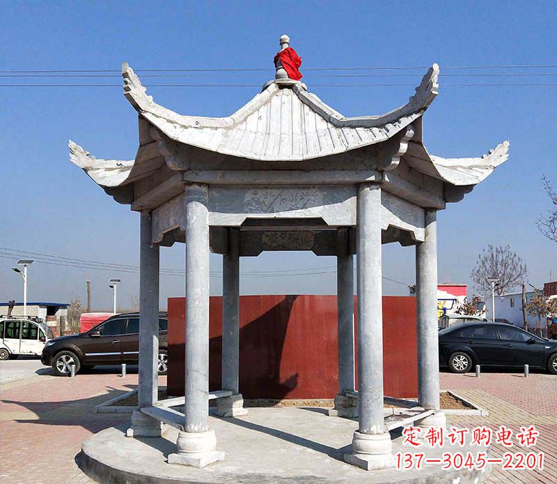 金华六角仿古凉亭雕塑,古朴迷人