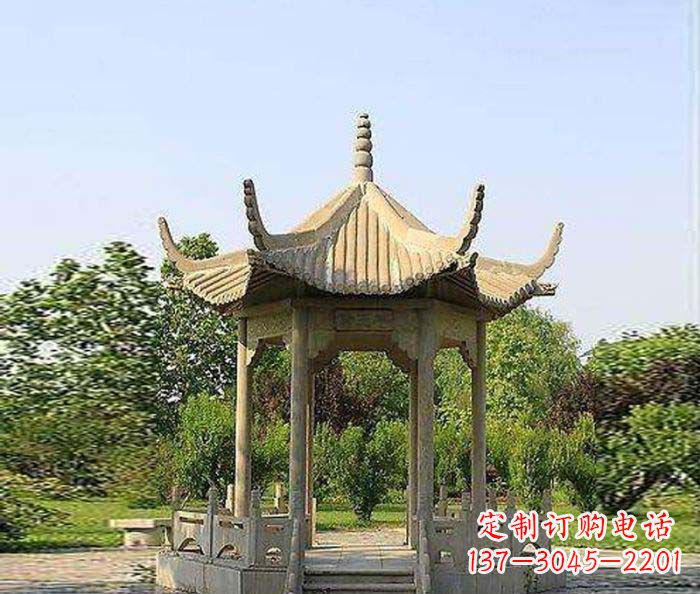 金华六角石雕凉亭 (6)